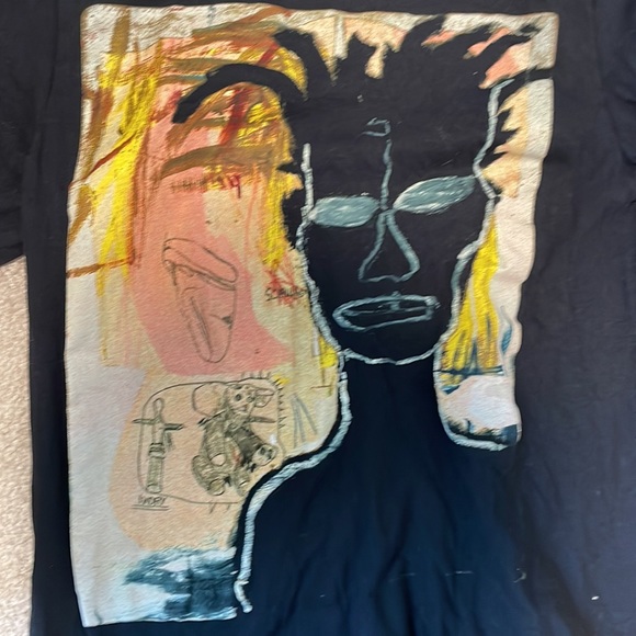 cool black artsy abstract t-shirt basquiat - Picture 2 of 3